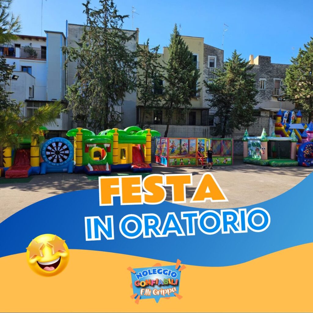 noleggio gonfiabili puglia oratorio