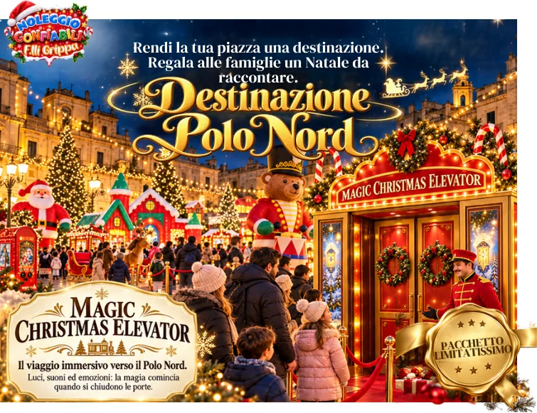 Destinazione Polo Nord: il Magic Christmas Elevator nel villaggio allestito