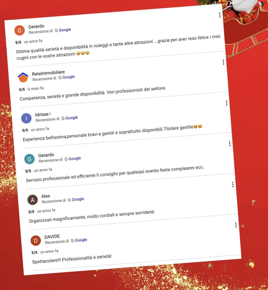 Recensioni su Google di Noleggio Gonfiabili Grippa